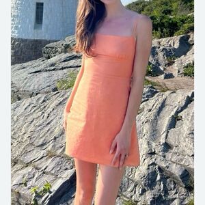 Aritzia Sunday Best Linen Blend Dress Size Medium